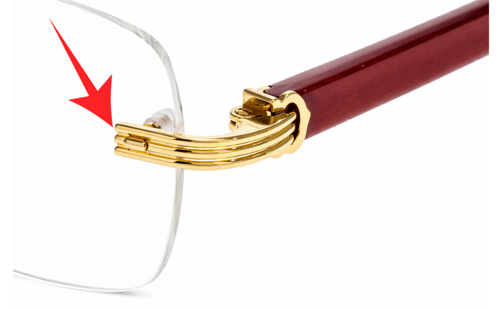 Auth Cartier Glasses Part Curved Rectangle Screws - $29/ea + Free Washers