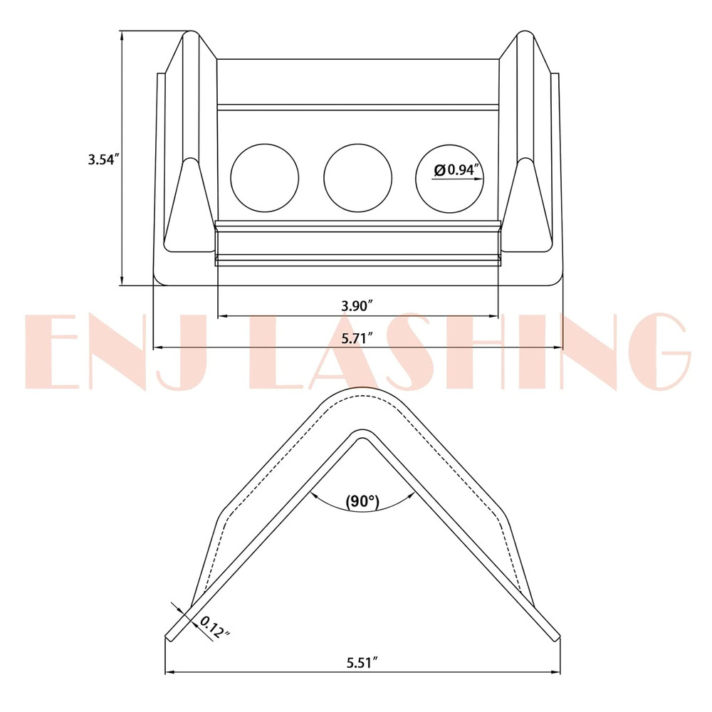ENJ 20 Pack Flatbed Edge Protector, Edge Corner Tie down Protector for up to 4 I