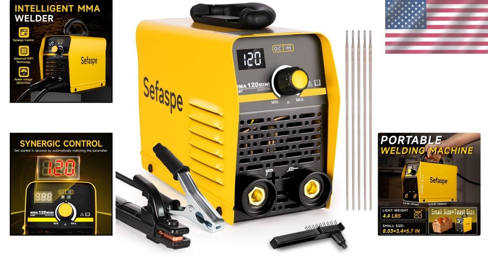 Ultra-Lightweight 110V MMA Welder with Dual-Mode & Smart Display Functionality