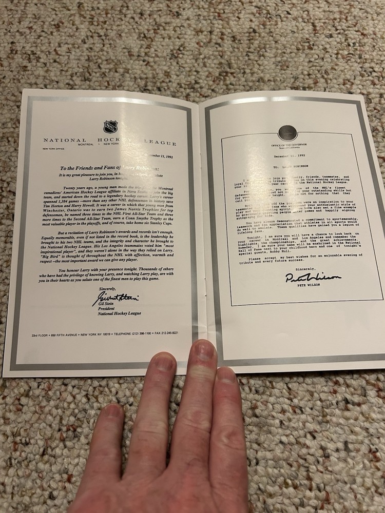 Los Angeles Kings Larry Robinson Retirement Program