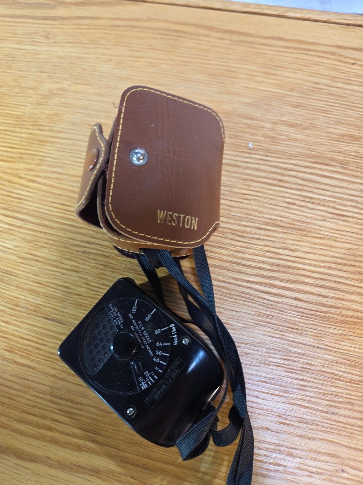 Weston Model 853 Vintage Light Exposure Meter Leather Case