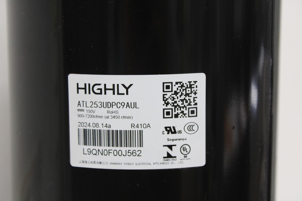 Highly Rotary Compressor ATL253UDPC9AUL, R410A . NEW