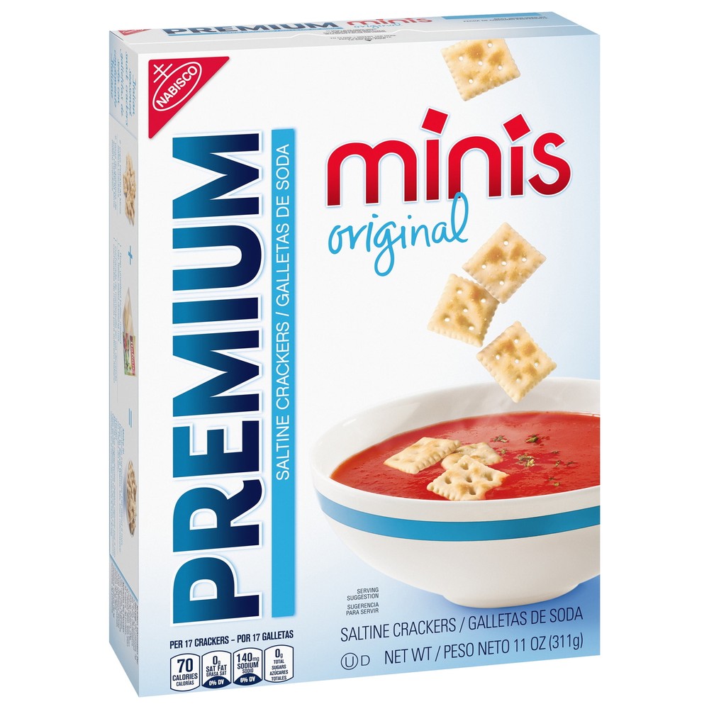 3 pack Premium Original Mini Saltine Crackers, 11 oz