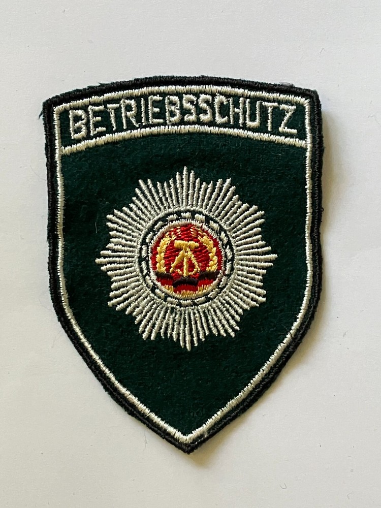 Obsolete East German Police Works Security sleeve patch