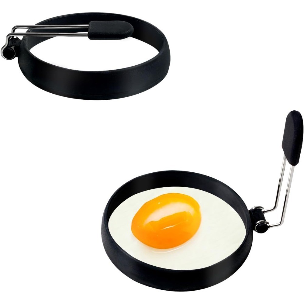 Nonstick Silicone Egg Rings 2 Pack Leak Proof Egg Bite for Frying Eggs