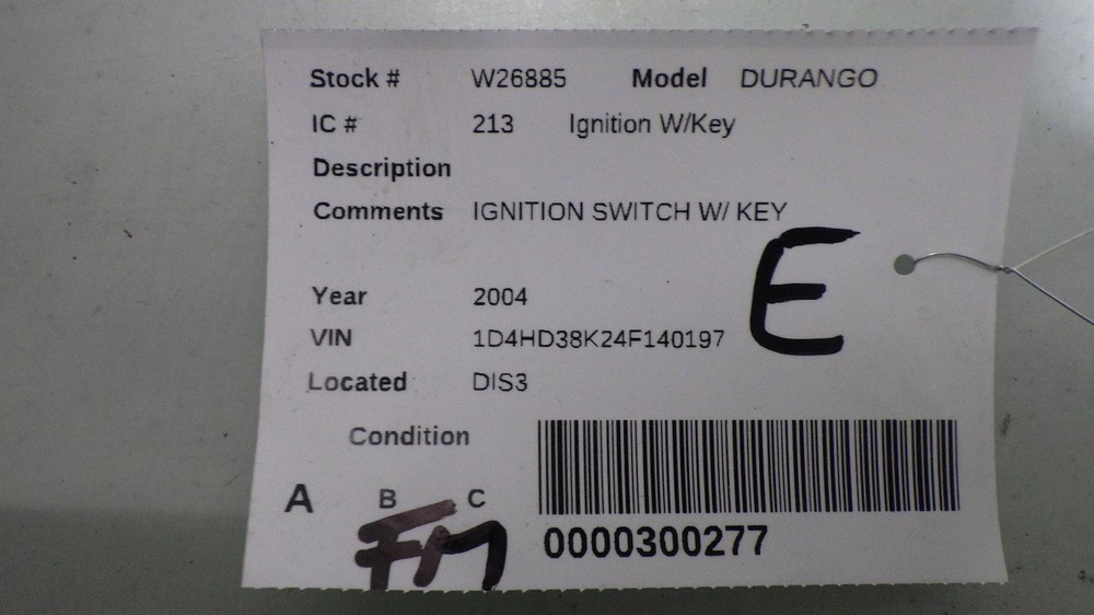 04 DODGE DURANGO Ignition W/Key
