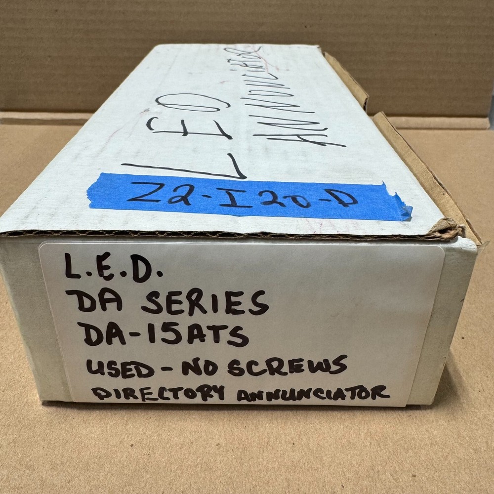L.E.D. LIGHT ENGINEERED DISPLAYS DA SERIES DA-15ATS DIRECTORY ANNUNCIATOR