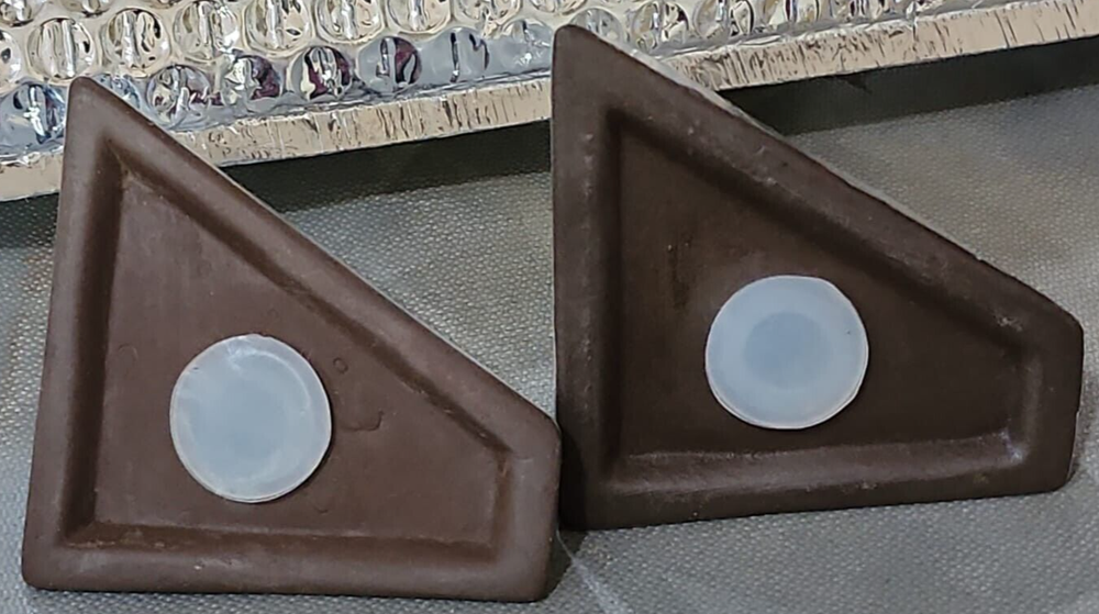 HOME ART Abstract Geometric Salt Pepper Shaker Set Midcentury Pyramid Angular