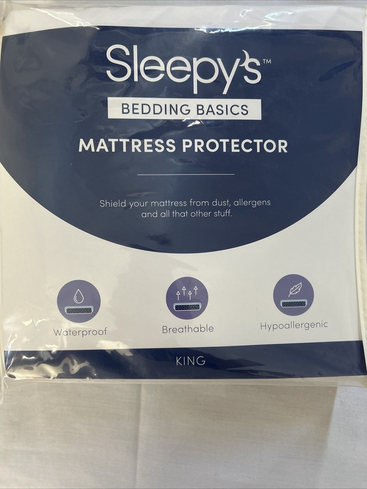 Sleepy's Bedding Basic Waterproof Full Mattress Protector Hypoallergenic NEW