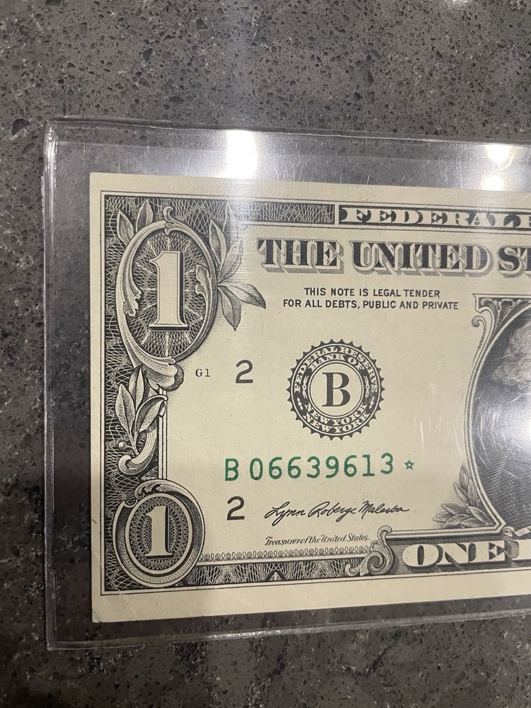 2021 Series Star Note Misaligned Error One Dollar Bill