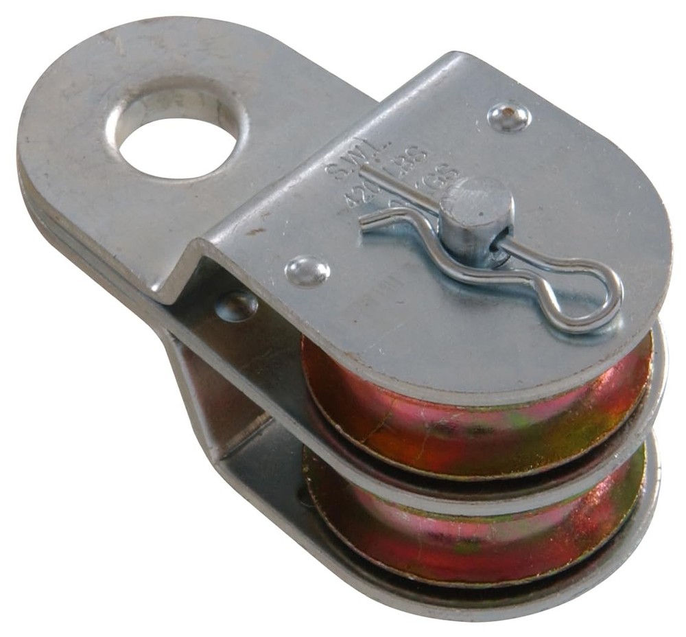 Hardware Essentials Double Sheave Fixed Pulley 1-1/2
