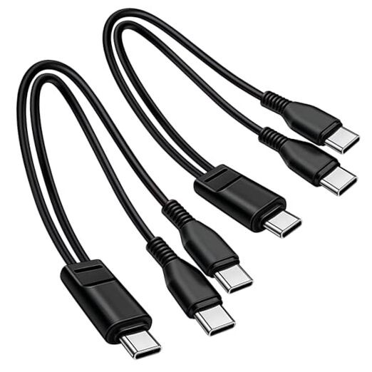 Pack Mutil USB C Cable,in1 Multiple Type C Charging,A Dual 3.3FT 2 Black