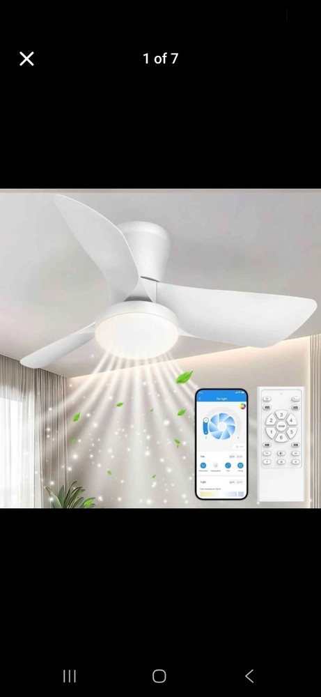 30 Inch Ceiling Fan with Light, Low Profile, APP & Remote Control