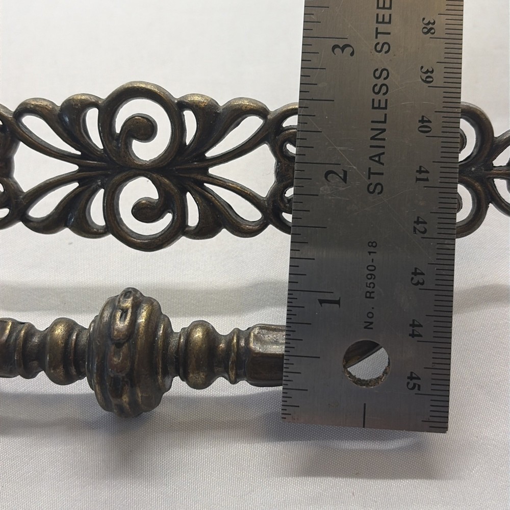 Vtg Pair Of Brass Drawer Pulls 7” (11)