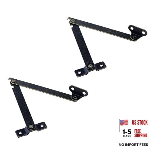 2 Pieces Antique Bronze Lid Support Hinges Iron Folding Support Hinges Style A
