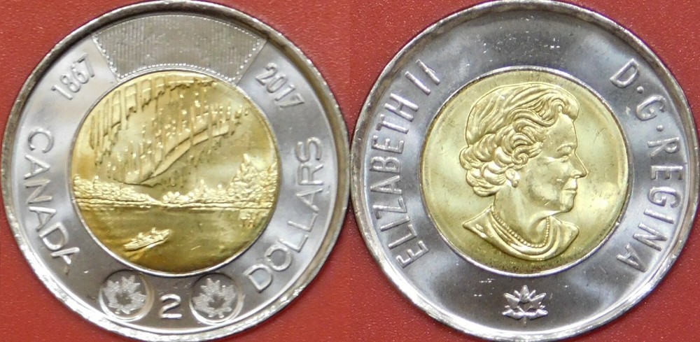 Brilliant Uncirculated 2017 Canada 150th 2 Dollars From Mint's Roll