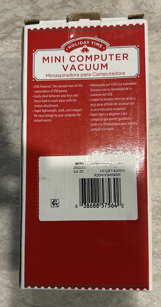 Holiday Time Mini Wired USB Powered Computer Keyboard Vacuum Very Good