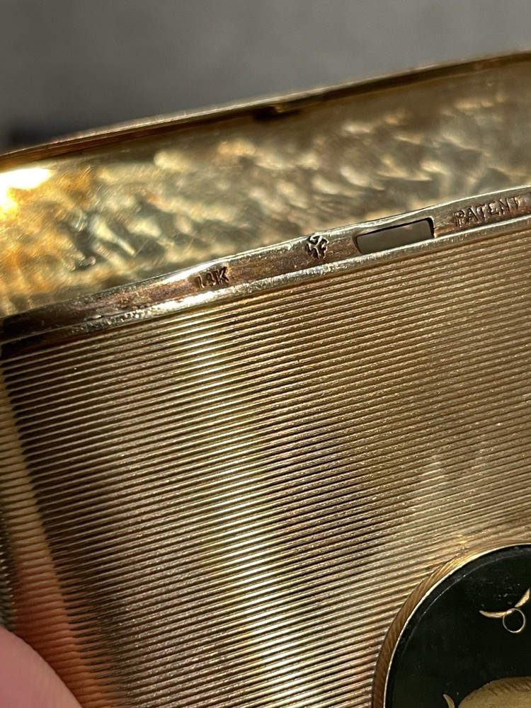 Authentic Antique Art Deco Dunhill 14k Solid Rose Gold Cigarette Case Cool! 82GR