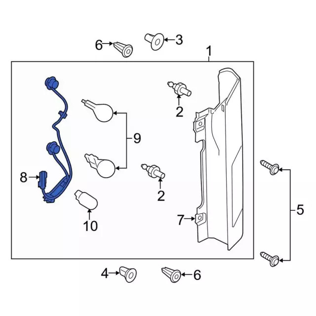 Genuine Ford Tail Light Socket CK4Z13410A