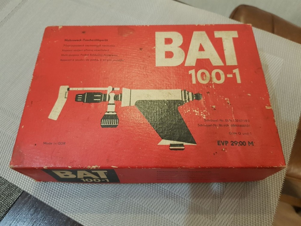 Vintage BAT 100-1 Soldering Tool GDR — Complete Set in Box — Untested