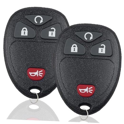 Key Fob Keyless Entry Remote Control Compatible with Chevy Silverado 4Btn, 2PC