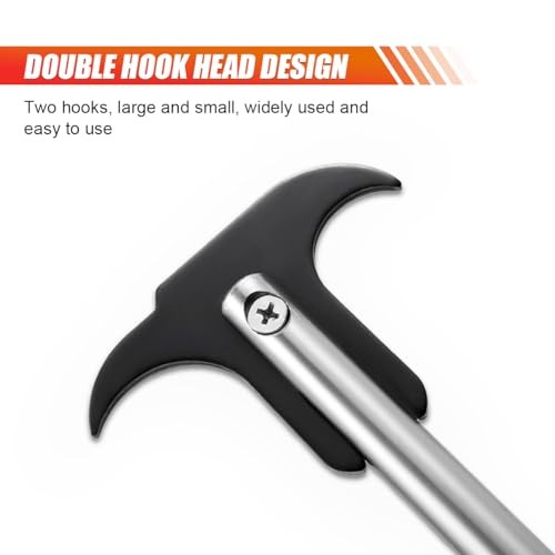 Oil Seal Disassembly Wrench Puller, Seal Puller Tool with Dual Hook Tips Red