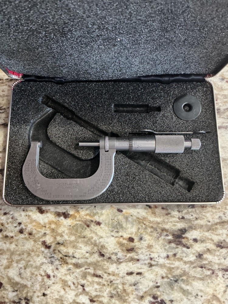 Starrett 1”-2”, & Starrett 2”- 3” Micrometer Set