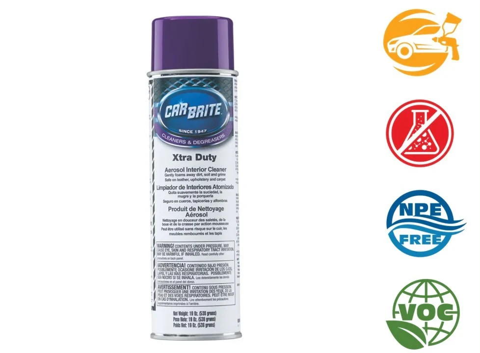 Car Brite Xtra Duty Aerosol Interior Cleaner