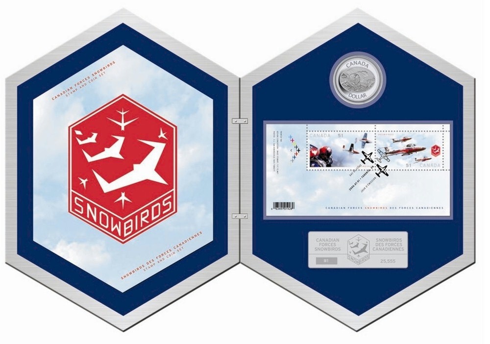 2006 Canada $5 Fine Silver Coin & Stamp Set - Snowbirds