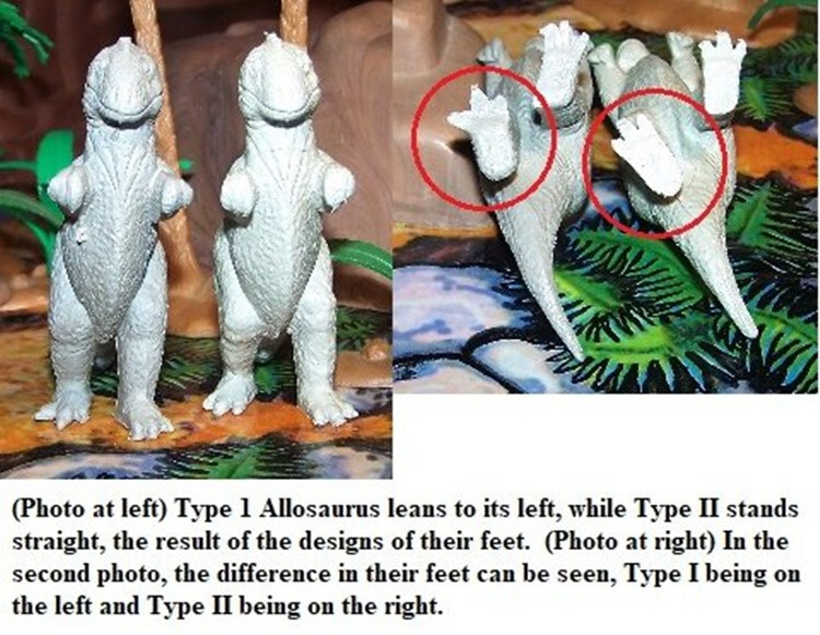 Marx 1959 Type II Allosaurus Dinosaur Medium Gray