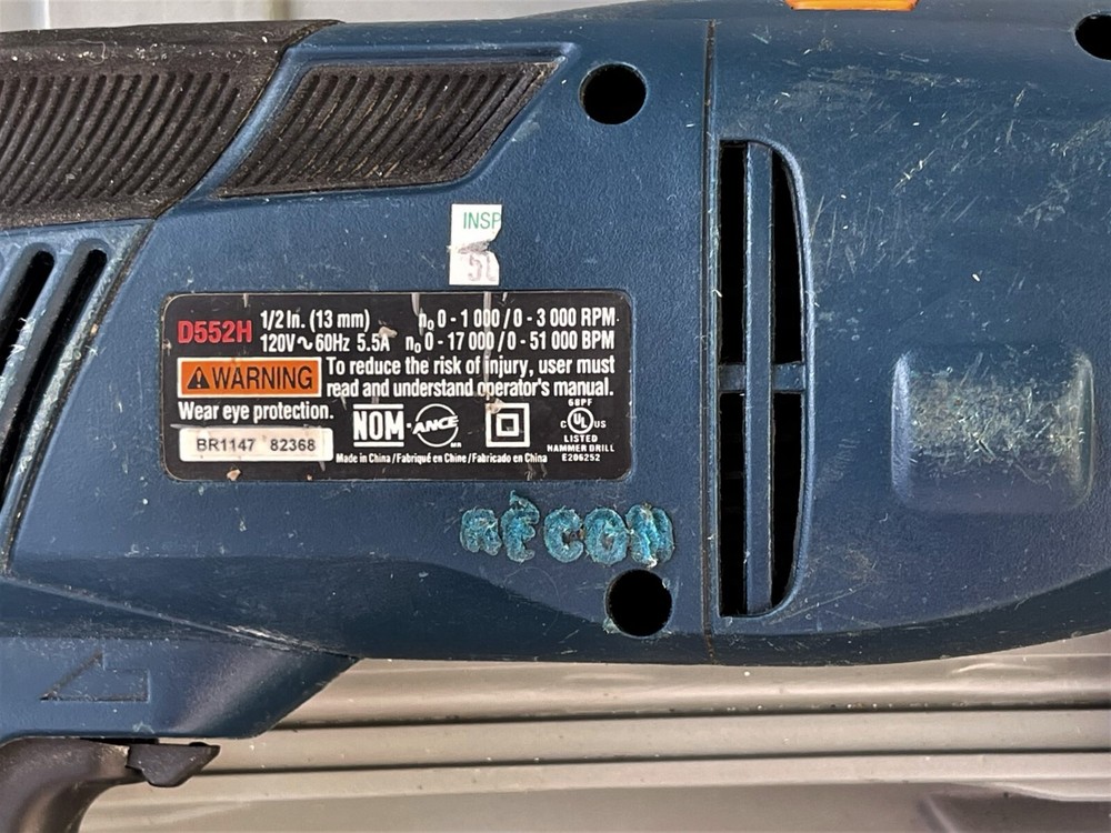 RYOBI 1/2 INCH HAMMER DRILL MODEL D-0552-H