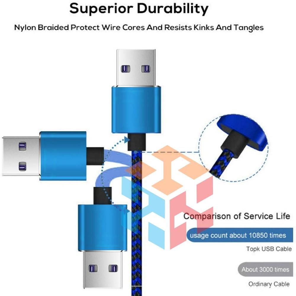 3 in 1 Fast USB Charging Cable Universal Multi Function Cell Phone Charger Cord