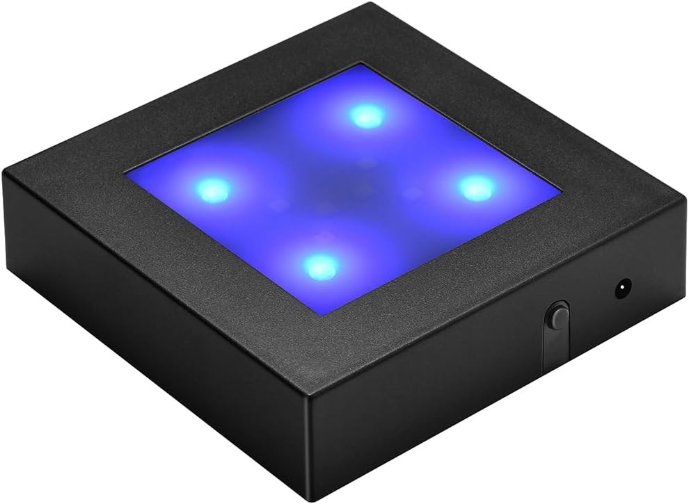 LED Light Base Display Stand 3D Crystal Lighted Base Square Stand Plate Pedestal