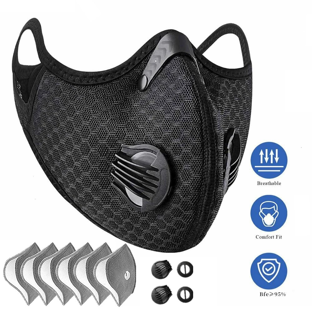 Washable & Reusable Half-Face Shield - Anti-Dust/Pollution Protective Facepiece