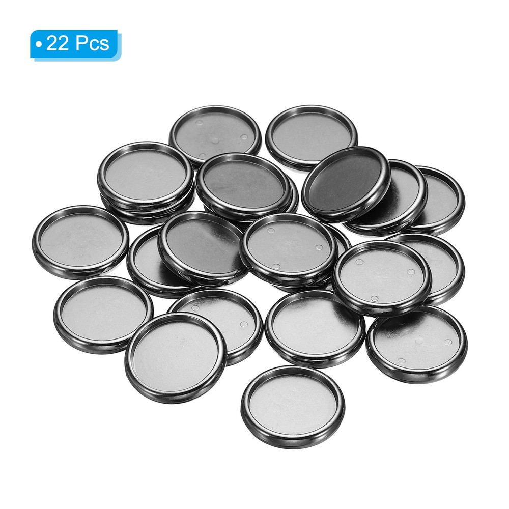 28mm Book Binding Discs 22pcs Discbound Expansion Plating Round, Dark Silver