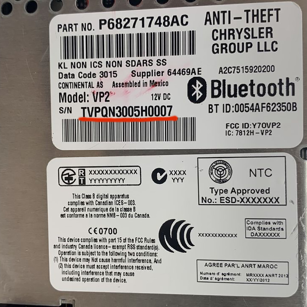 CONTINENTAL VP1 VP2 RADIO CODE C HUNGARY MODELS SECURITY PINCODE SERVICE