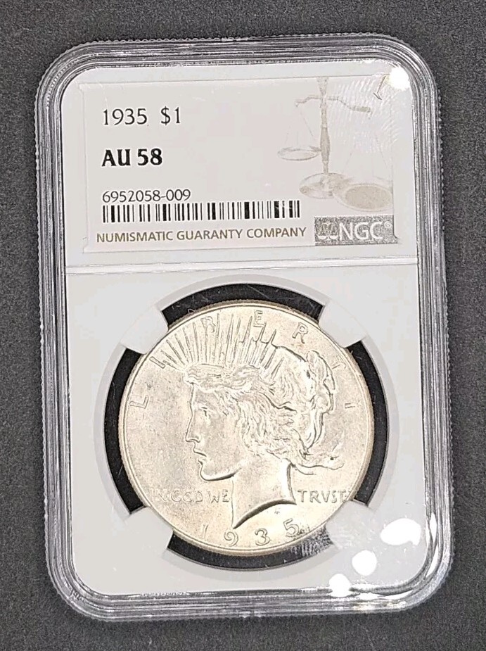 1935 Peace Dollar | NGC AU58
