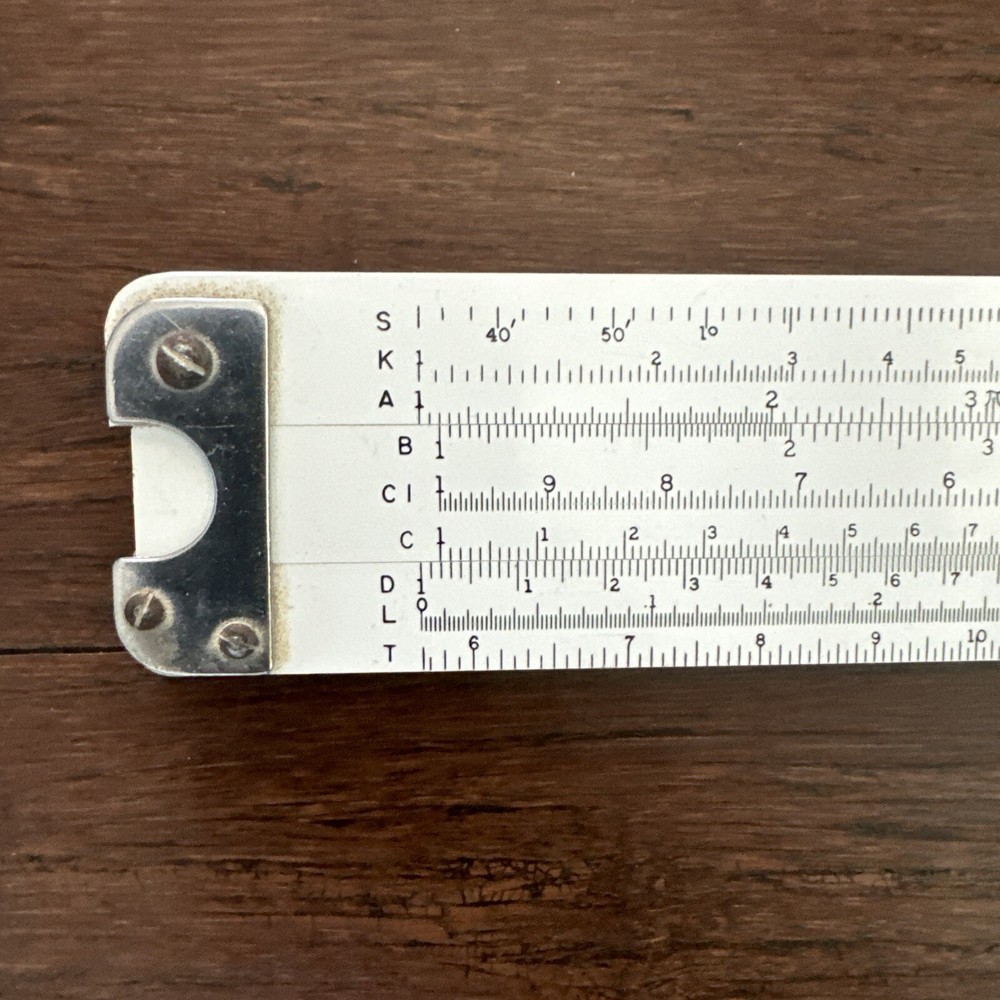 Mannheim Professionl Slide Rule: ACU-MATH no. 511 Vintage Case