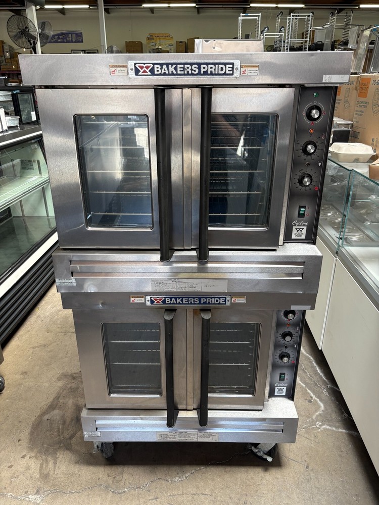 Double Stack Gas Convection Ovens Bakers Pride BCO-GN1 Stainless Steel #3668