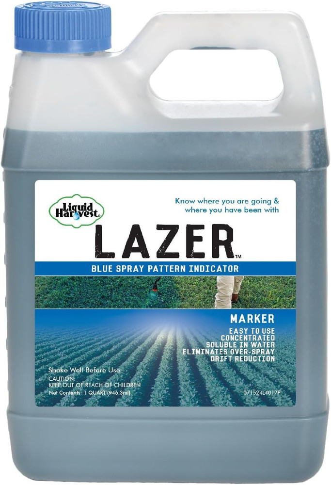 Liquid Harvest Lazer Blue Concentrated Spray Pattern Indicator - 32 Ounces