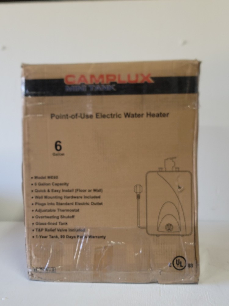 CAMPLUX 6 Gal. Plug In Water Heater Electric EUC READ