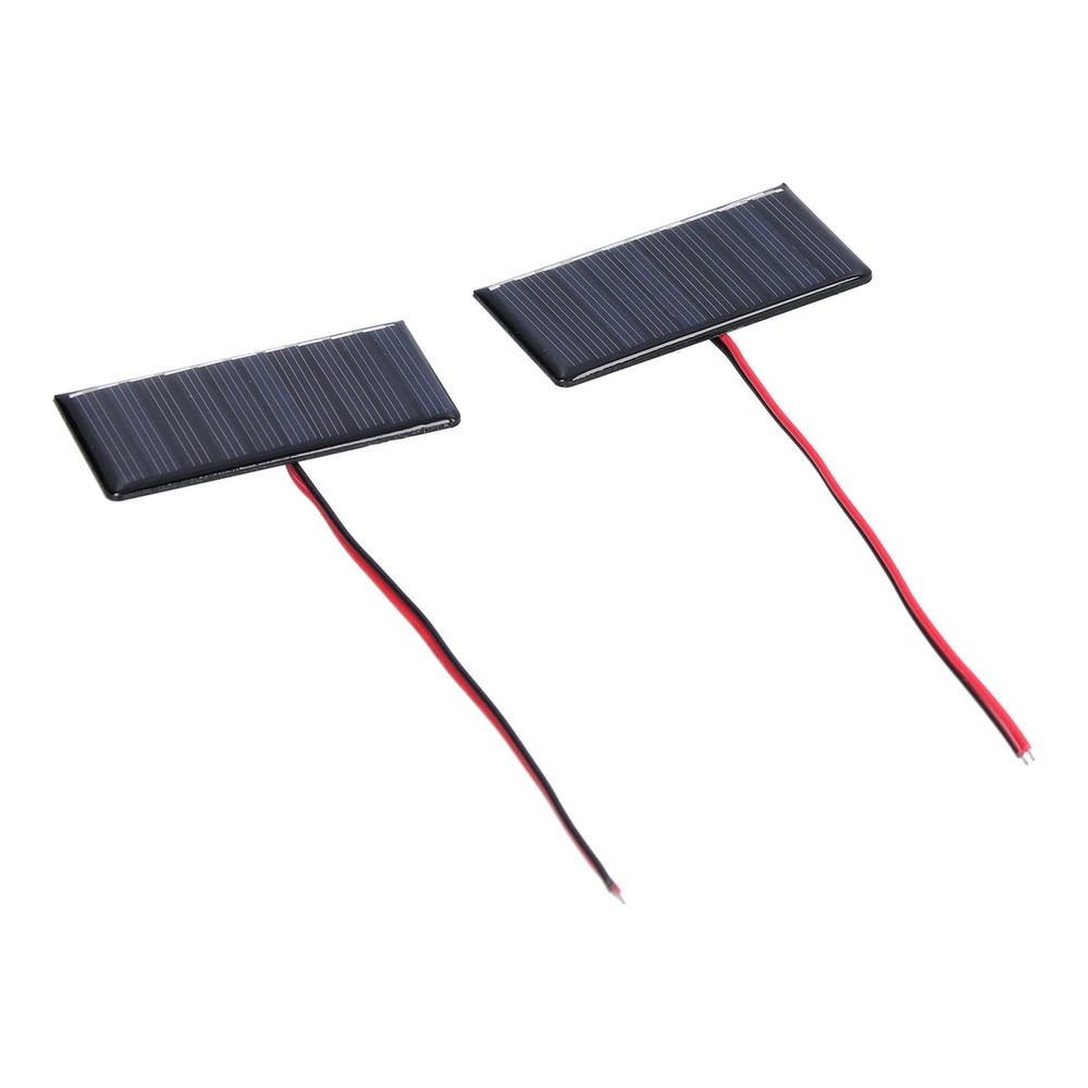 2Pcs Solar Panel Module Polysilicon Micro Mini Glue Power Solar Cells New