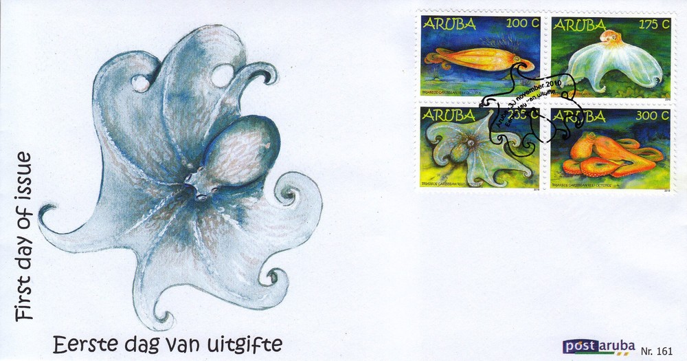 Aruba Issue FDC 2010 (161) Octopus