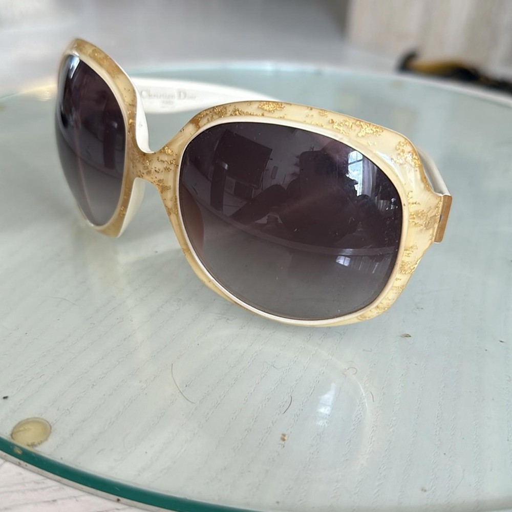 Dior oversized gold sunglasses- no case