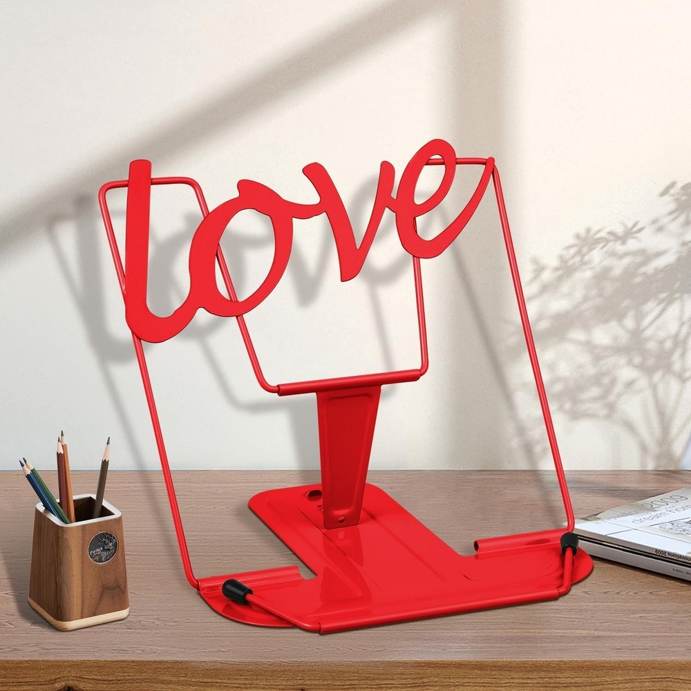 Adjustable Metal Book Holder, Reading Stand for Documents, Typing Stand for C...
