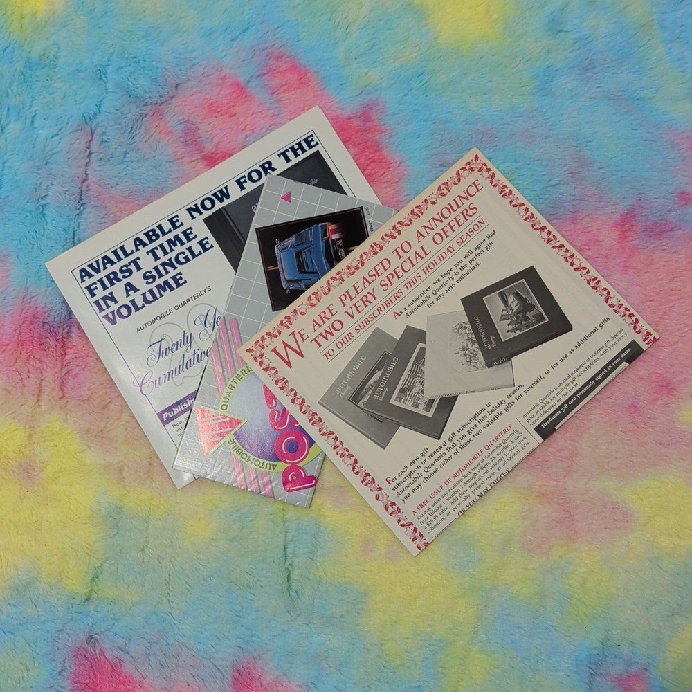 Automobile Quarterly 1985 Volume 23 Books Issues 1-4 Plus Inserts