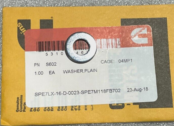 GENUINE Cummins S602 Washer