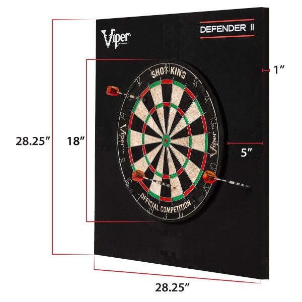 Viper Wall Defender II Dartboard Surround - Black