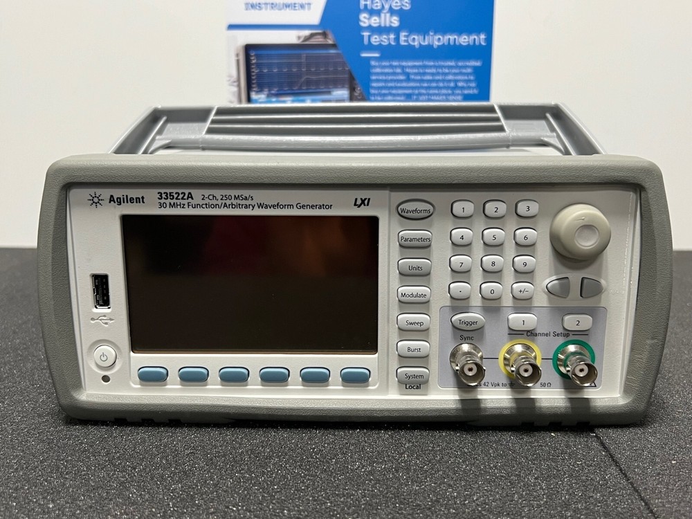 HP/Agilent/Keysight 33522A 30MHz Function / Arbitrary Waveform Generator, Cal'd!