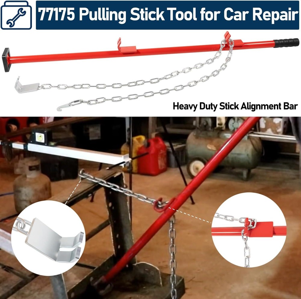 77175 PULLING STICK TOOL FOR CAR REPAIR 52" AUTO BODY PULLER ALIGNMENT BAR
